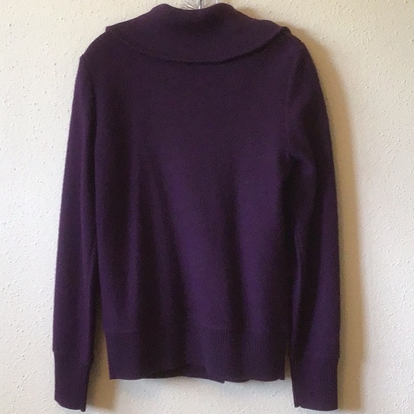 Caslon Purple Wool Sweater Jacket - Picture 4 of 6